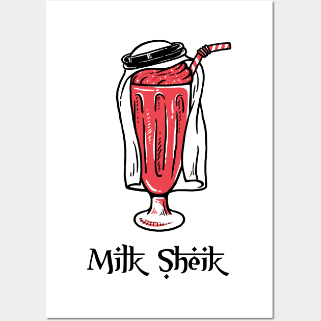 Milk Sheik Wall Art by dumbshirts